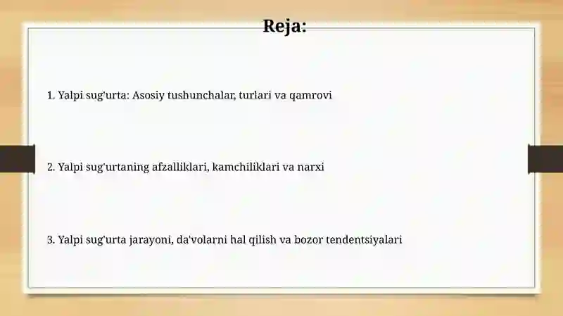 Yalpi sug'urta 2