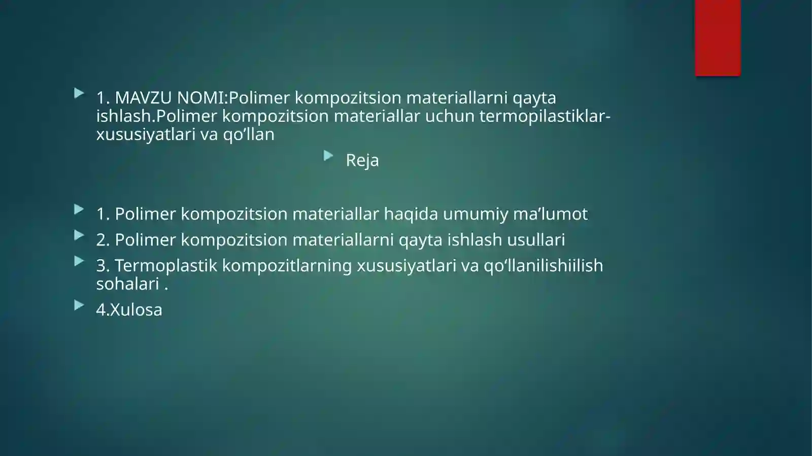 Polimer kompozitsion materiallar 2