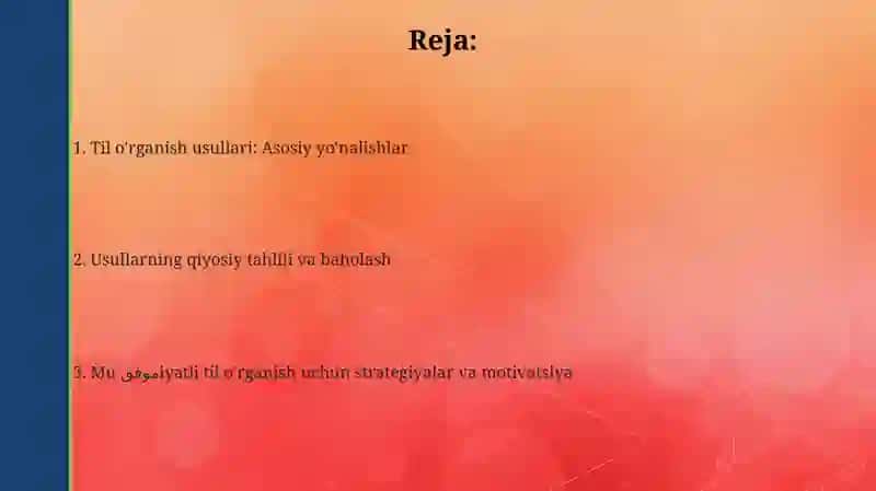Til o'rganish usullari 2