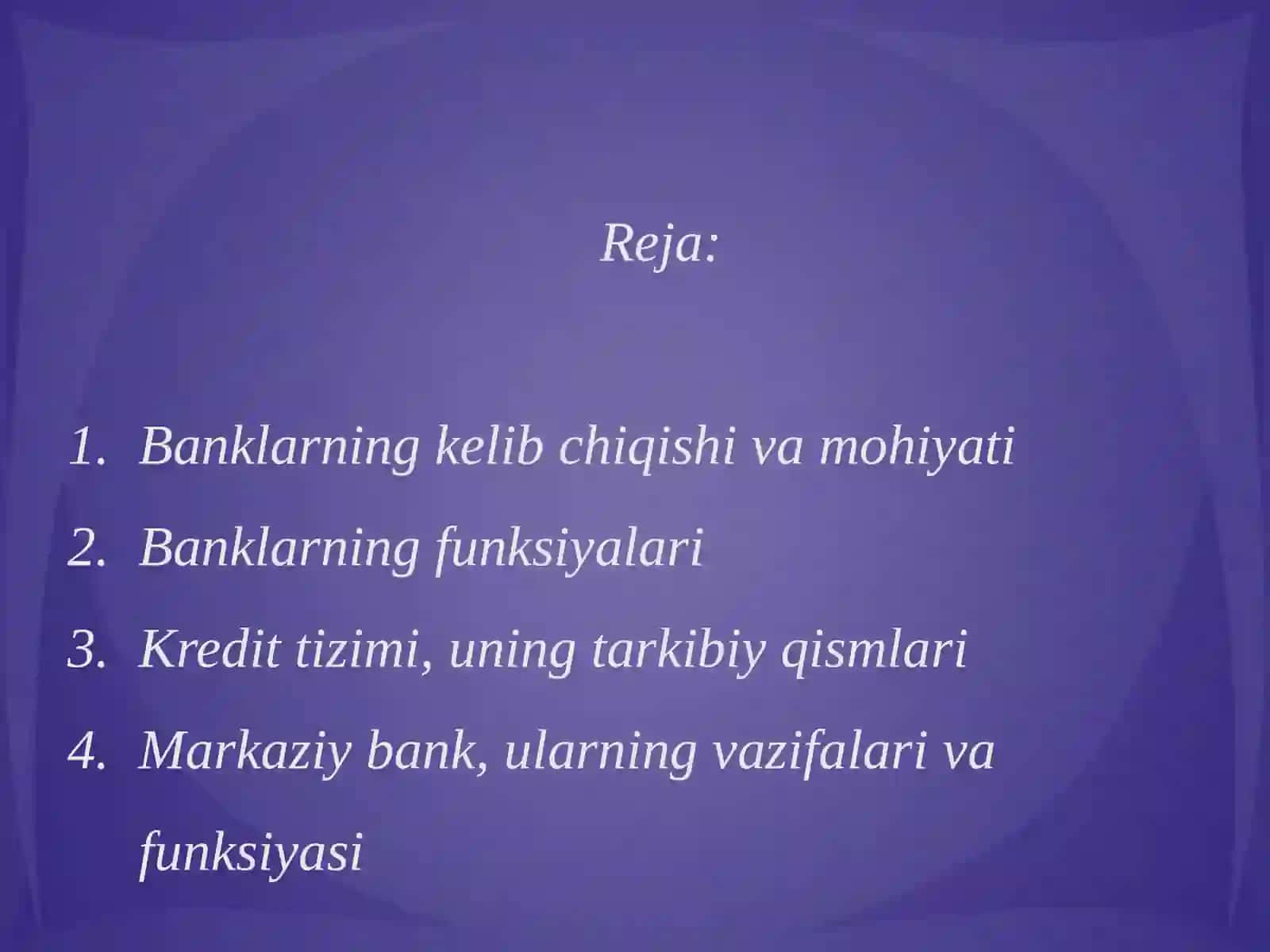 Bank huquqi tushunchasi predmeti va tizimi 2