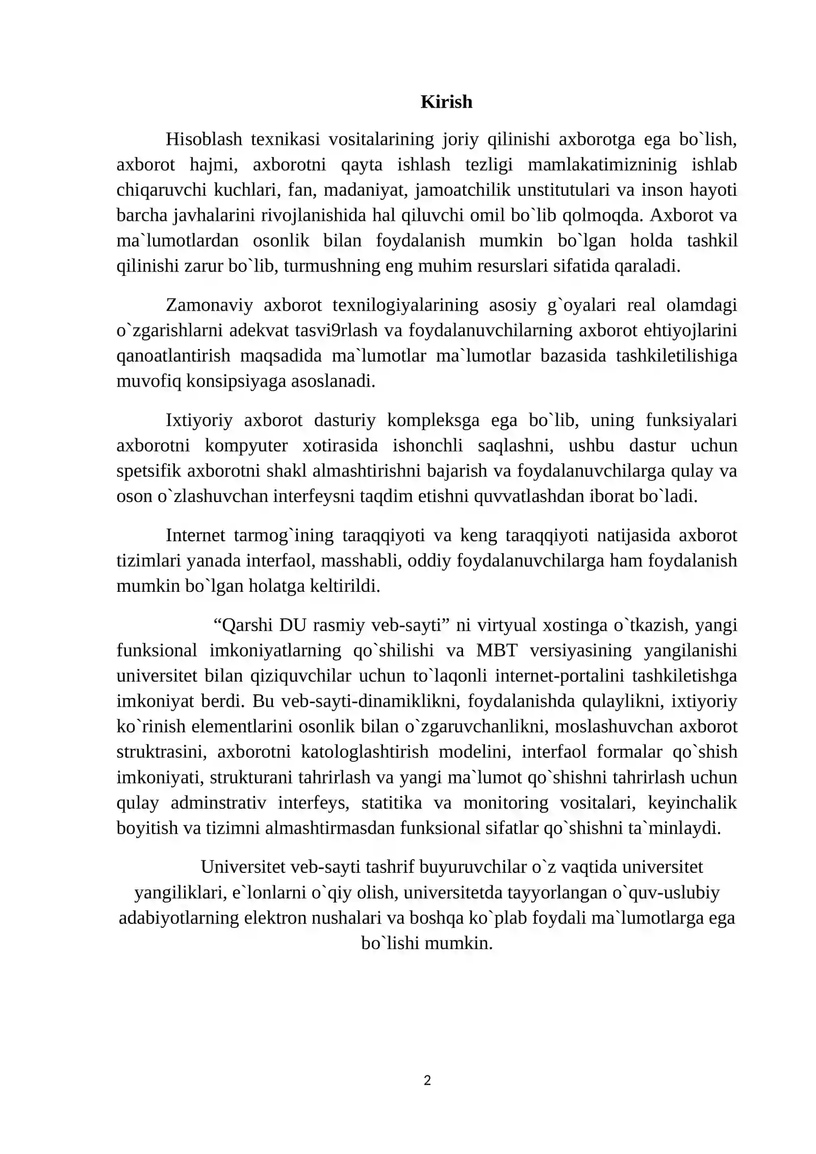 Web-sahifalar va ularni yaratish vositalari 2