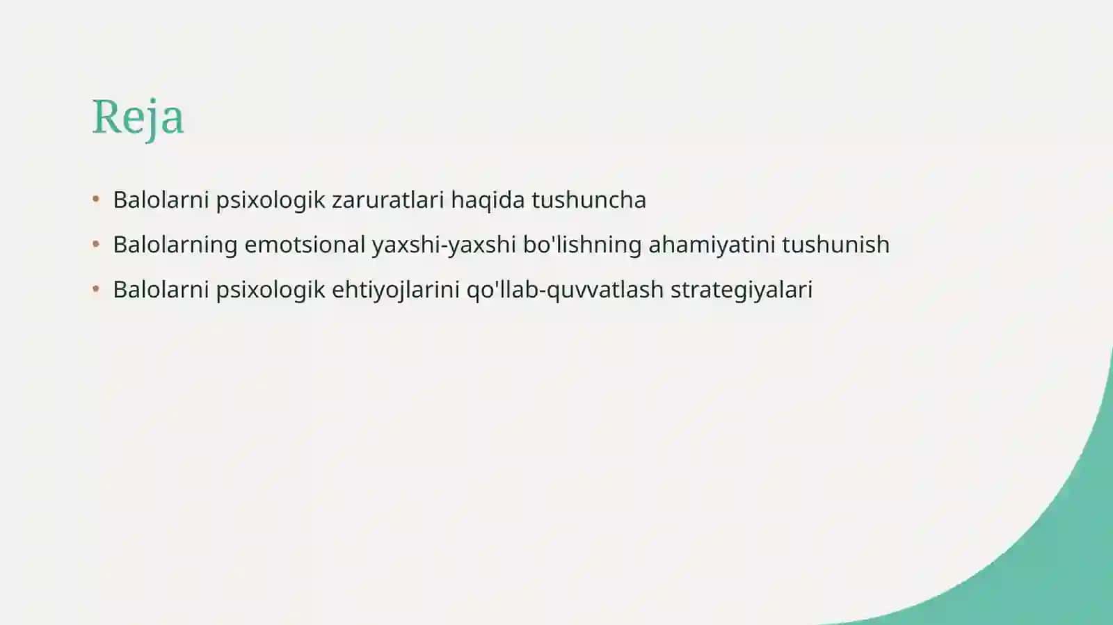Bolalar uchun namunalar e'lag'apisixologiyasi 2