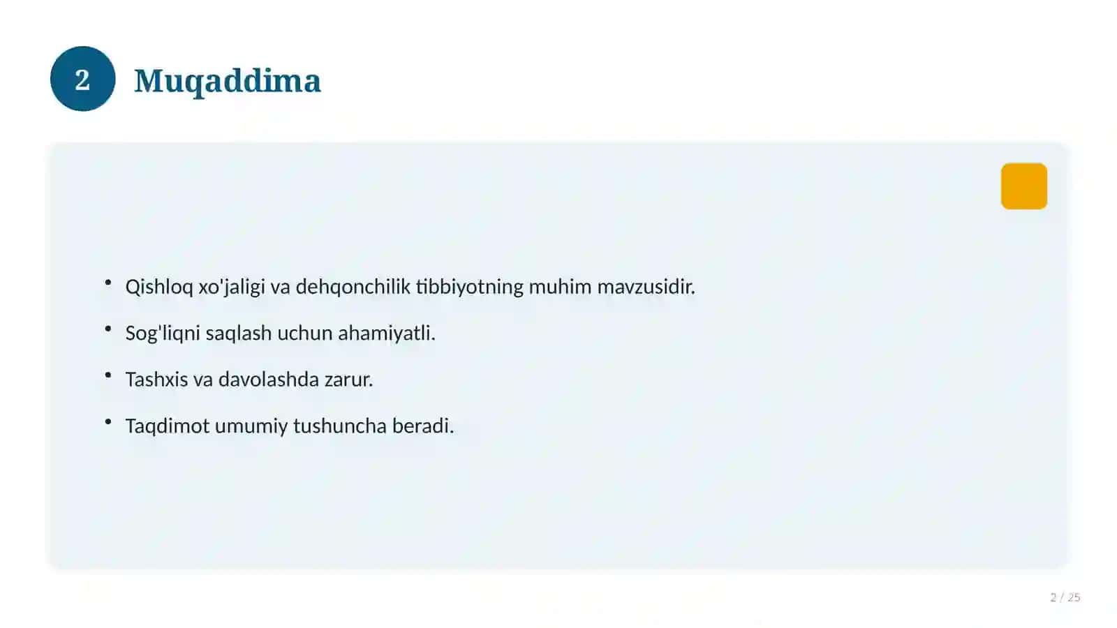 Qishloq xo'jaligi va dehqonchilik 2