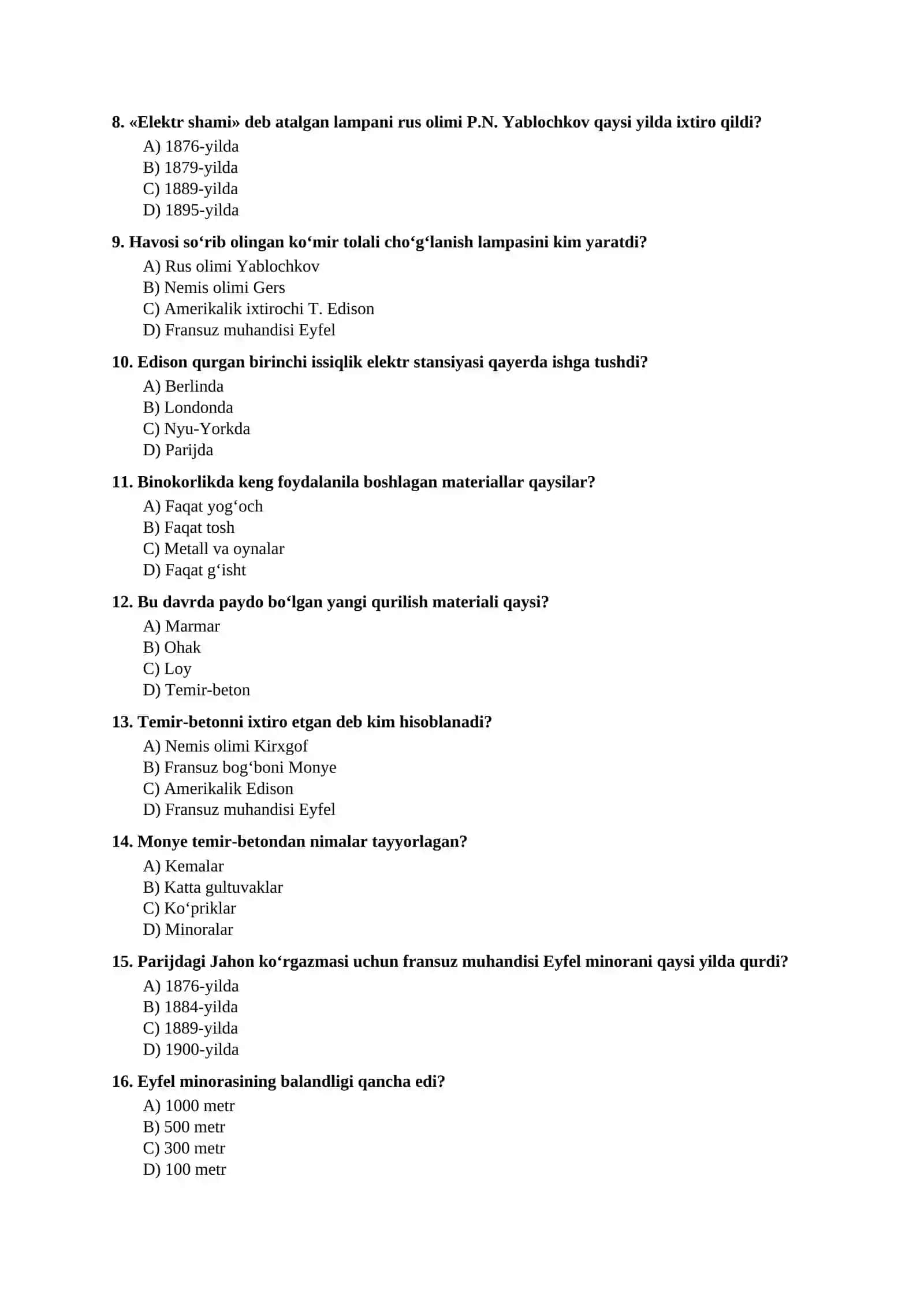 9-SINF JAHON TARIXI VIII BOB: Fan va madaniyat XIX asr oxiri – XX asr boshlarida 2
