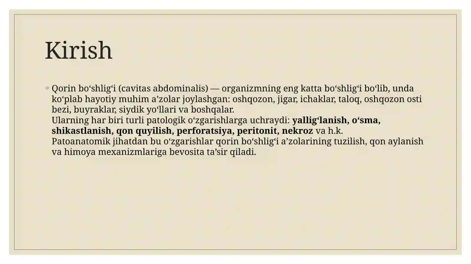 qorin bo'shligi kasalliklari 2