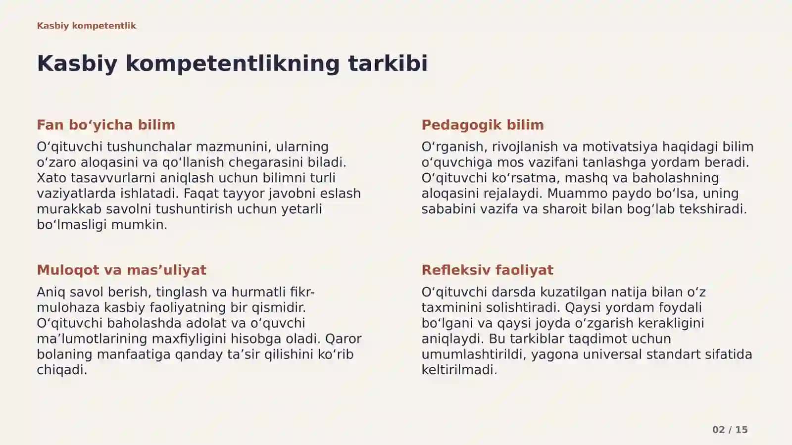 Kasbiy kompetentlik 2