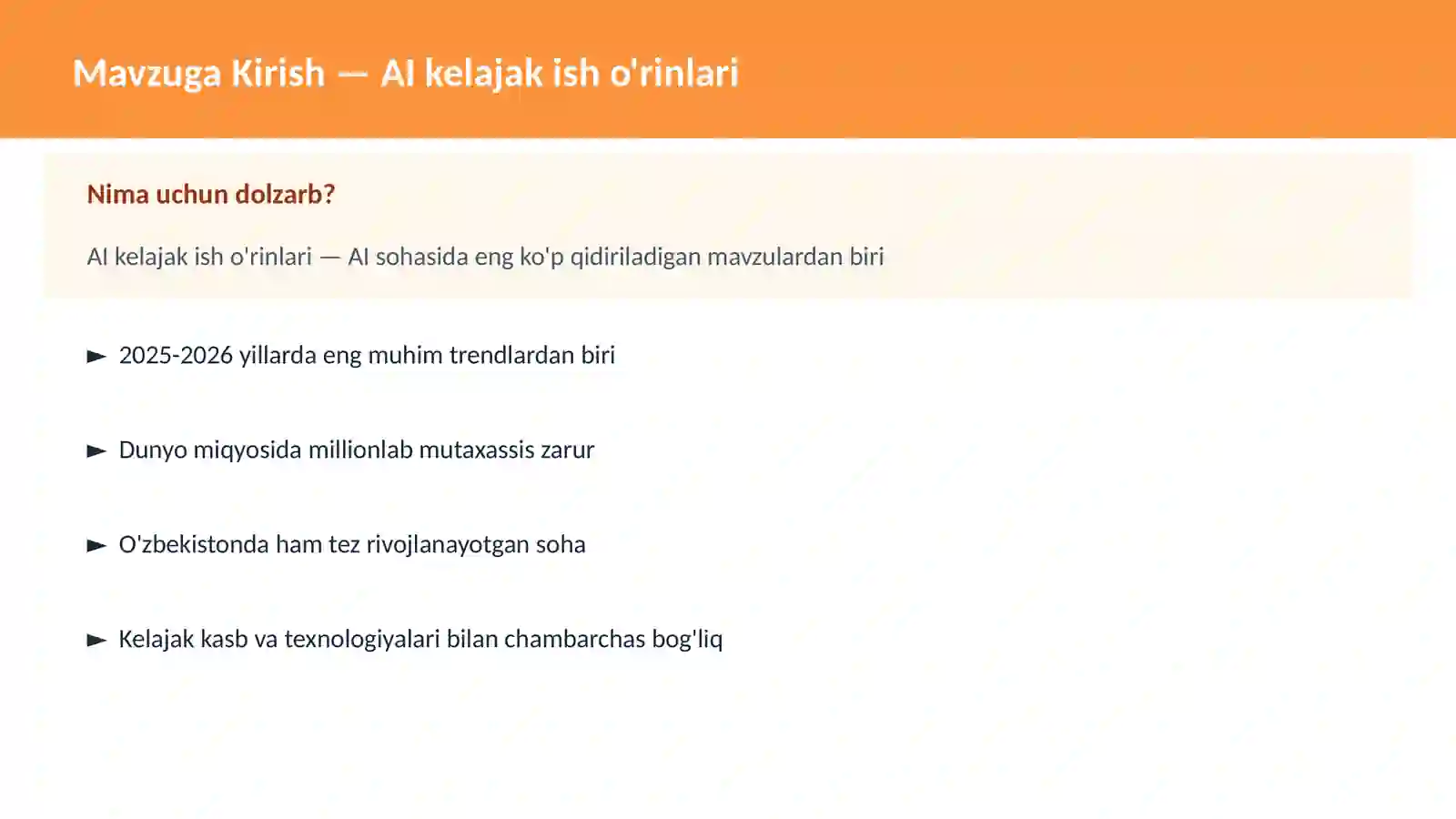 AI kelajak ish o'rinlari 2