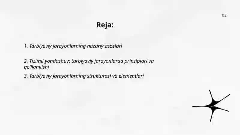 Tarbiyaviy jarayonlarning tizimli tahlili 2
