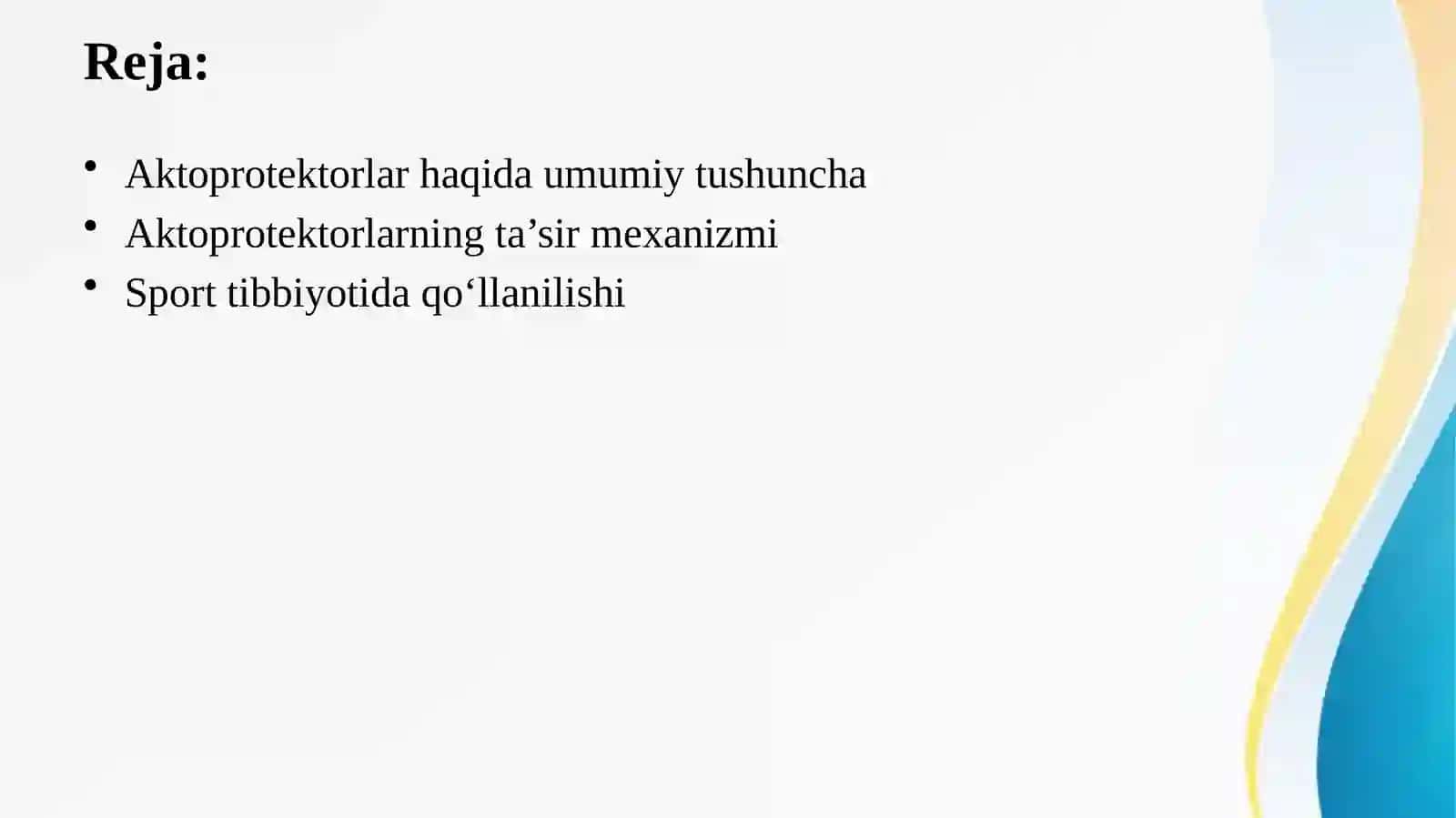 Aktoprotektorlar va ularni sport tibbiyotida qo'llanilishi 2