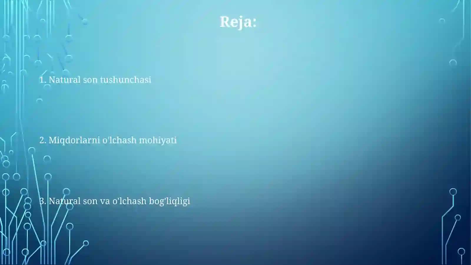 Natural sonni miqdorlarni o'lchash nazariyasi sifatida qarash 2