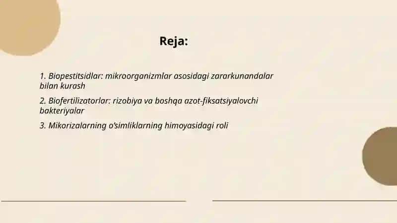 Mikroorganizmlarning qishloq xo‘jaligida, o‘simliklarini himoya qilishda qo‘llanilishi 2
