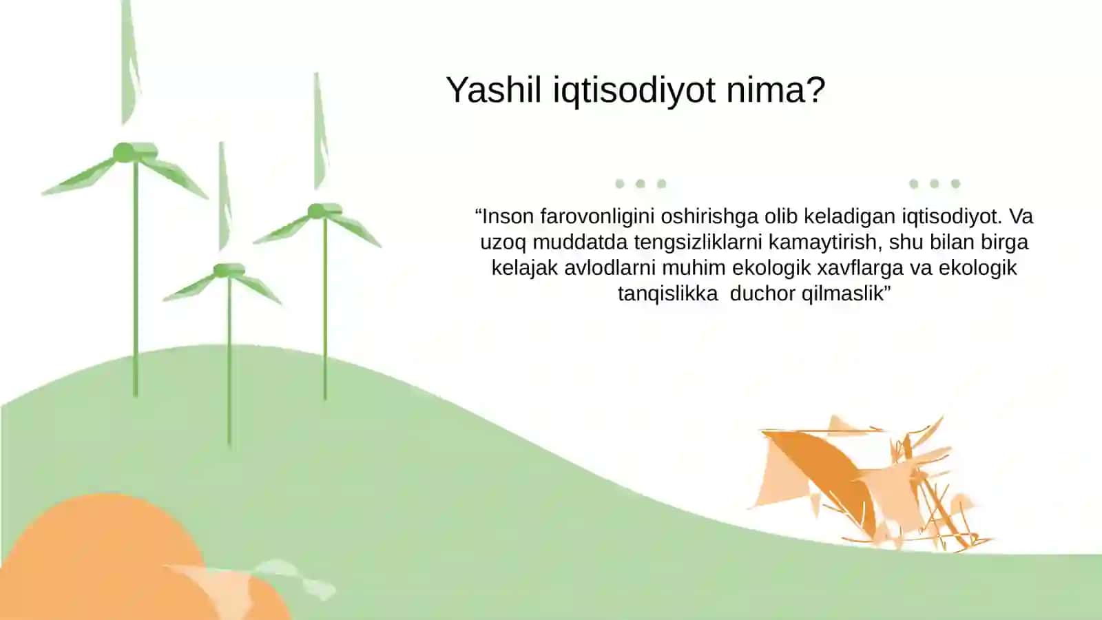 Yashil iqtisodiyotga o’tish strategiyasi 2