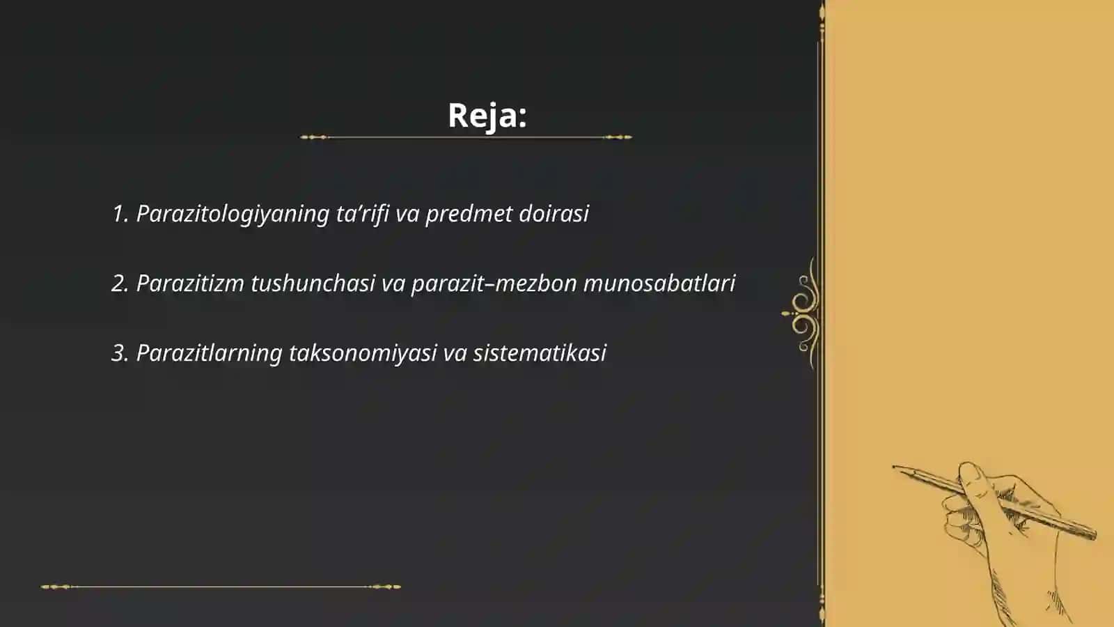 Parazitologiyaning biologik asoslari 2