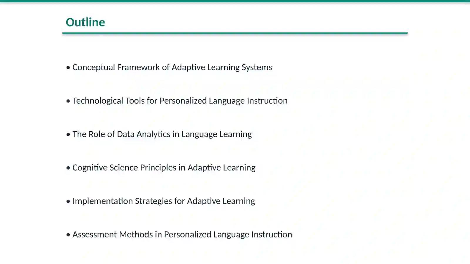 Adaptive learning systems and personalized language instruction(subject-teacjing language methods) 2