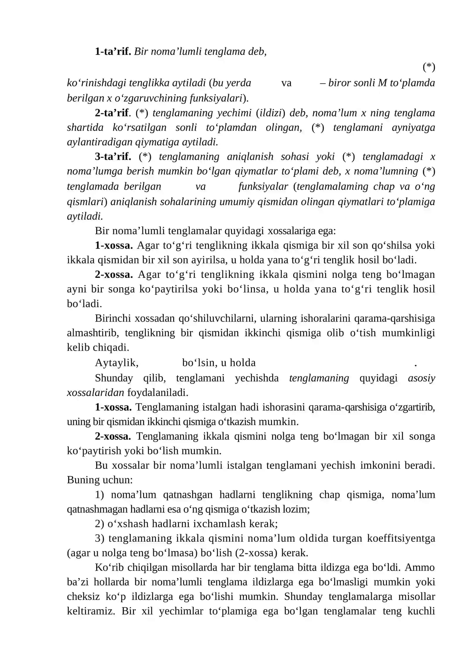 BIR O‘ZGARUVCHILI RATSIONAL TENGLAMA VA TENGSIZLIKLARNI YECHISH USULLARI 2