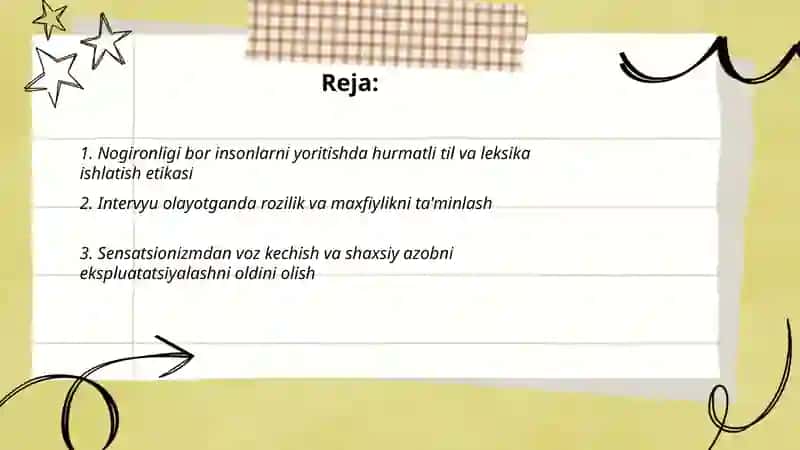 Jurnalistikada Nogironligi bor insonlarni yoritishda kasb odobi masalalari 2