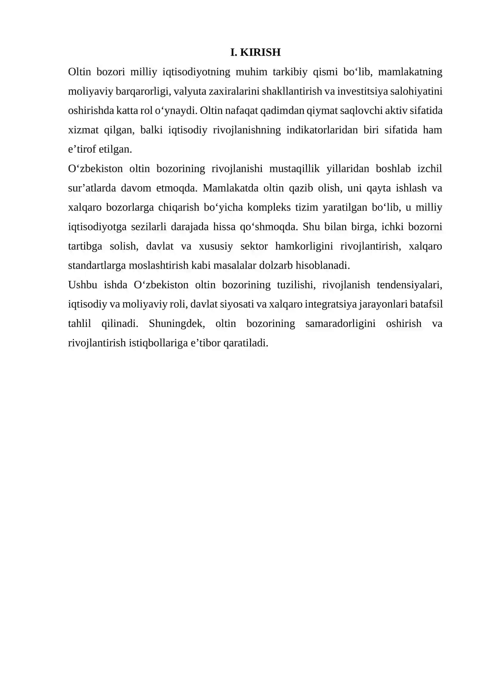 O'zbekiston respublikasi Oltin bozori 2