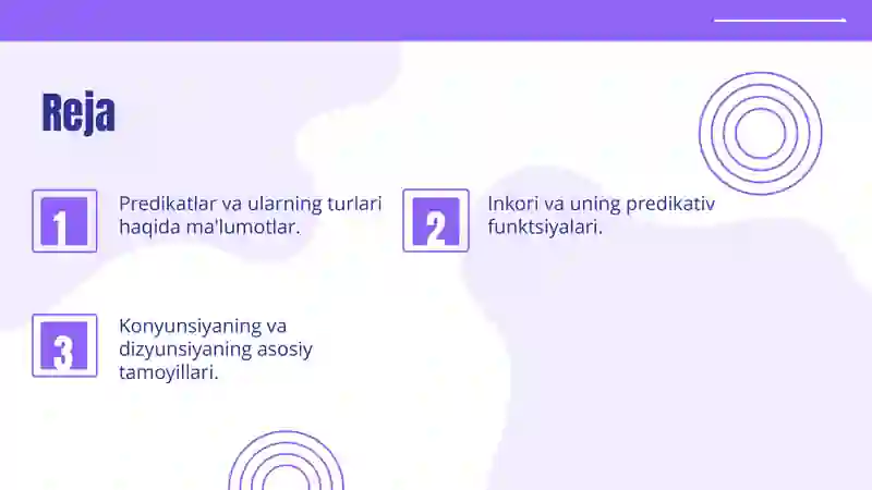 Predikatlar.Predikatning inkori. Konyunsiya va dizyunsiya. Implikatsiya va ekvivalensiya 2