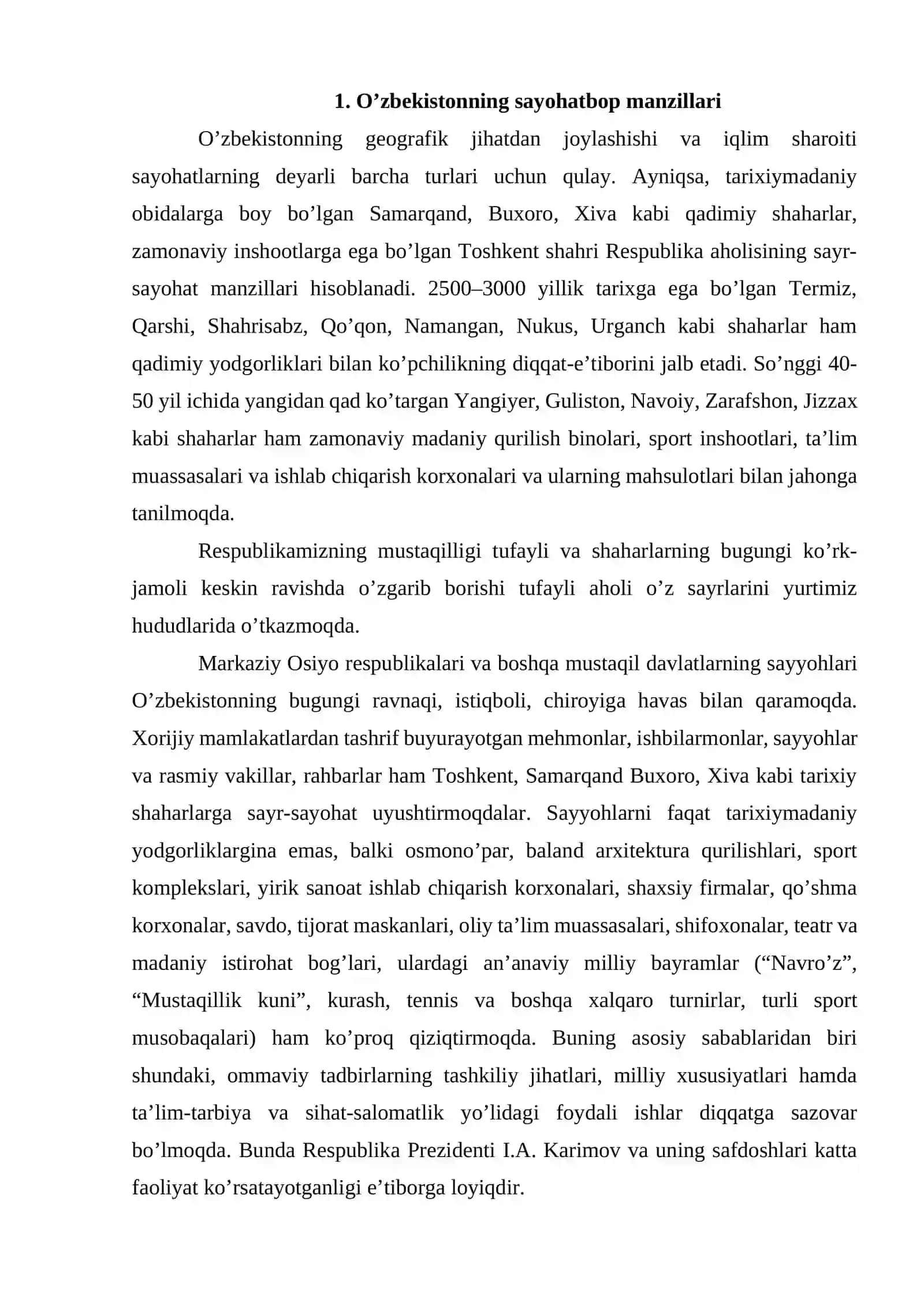 Sayohatlarning umumiy xususiyatlari 2