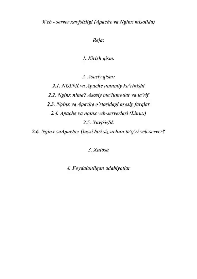 Web - server xavfsizligi 2
