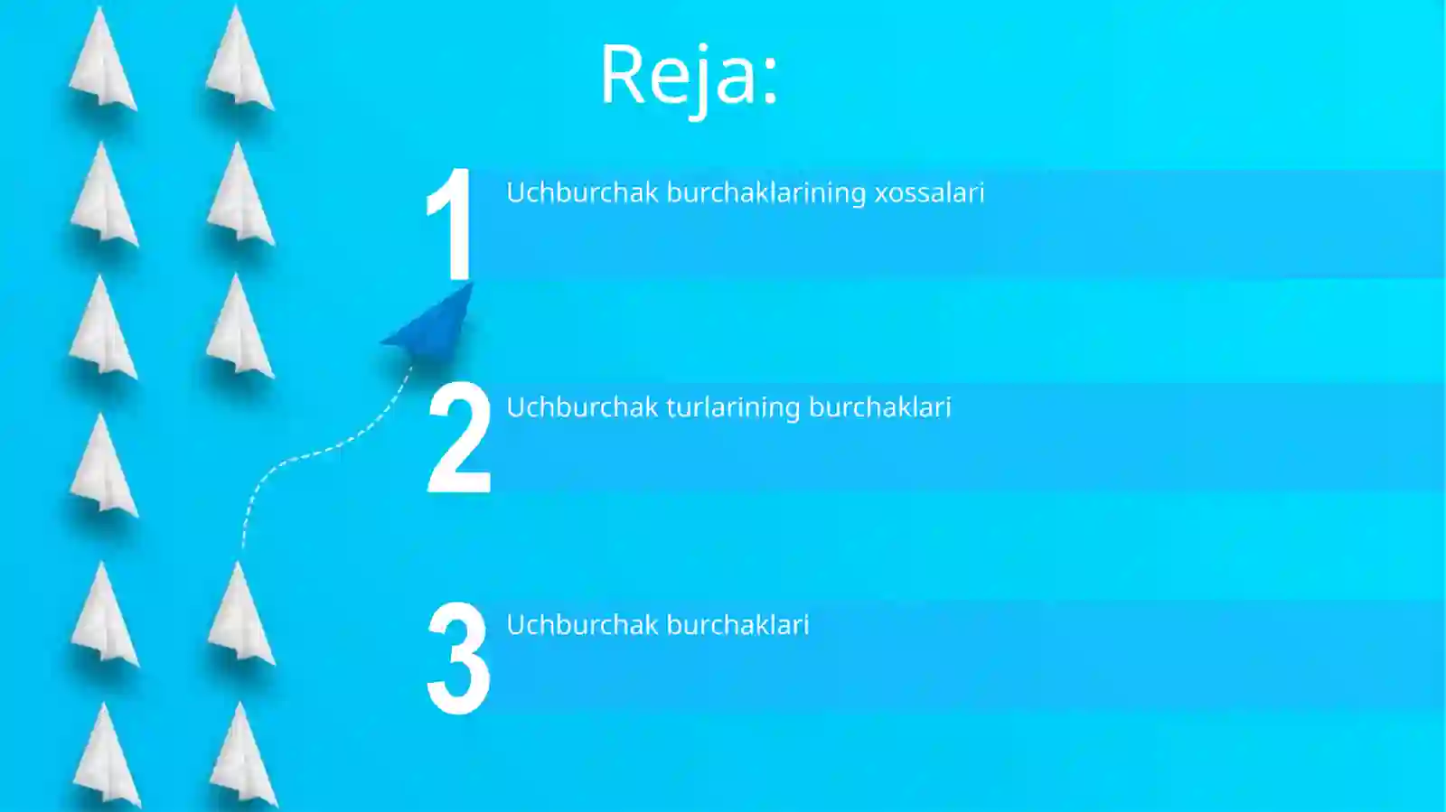 Uchburchakning burchaklari 2