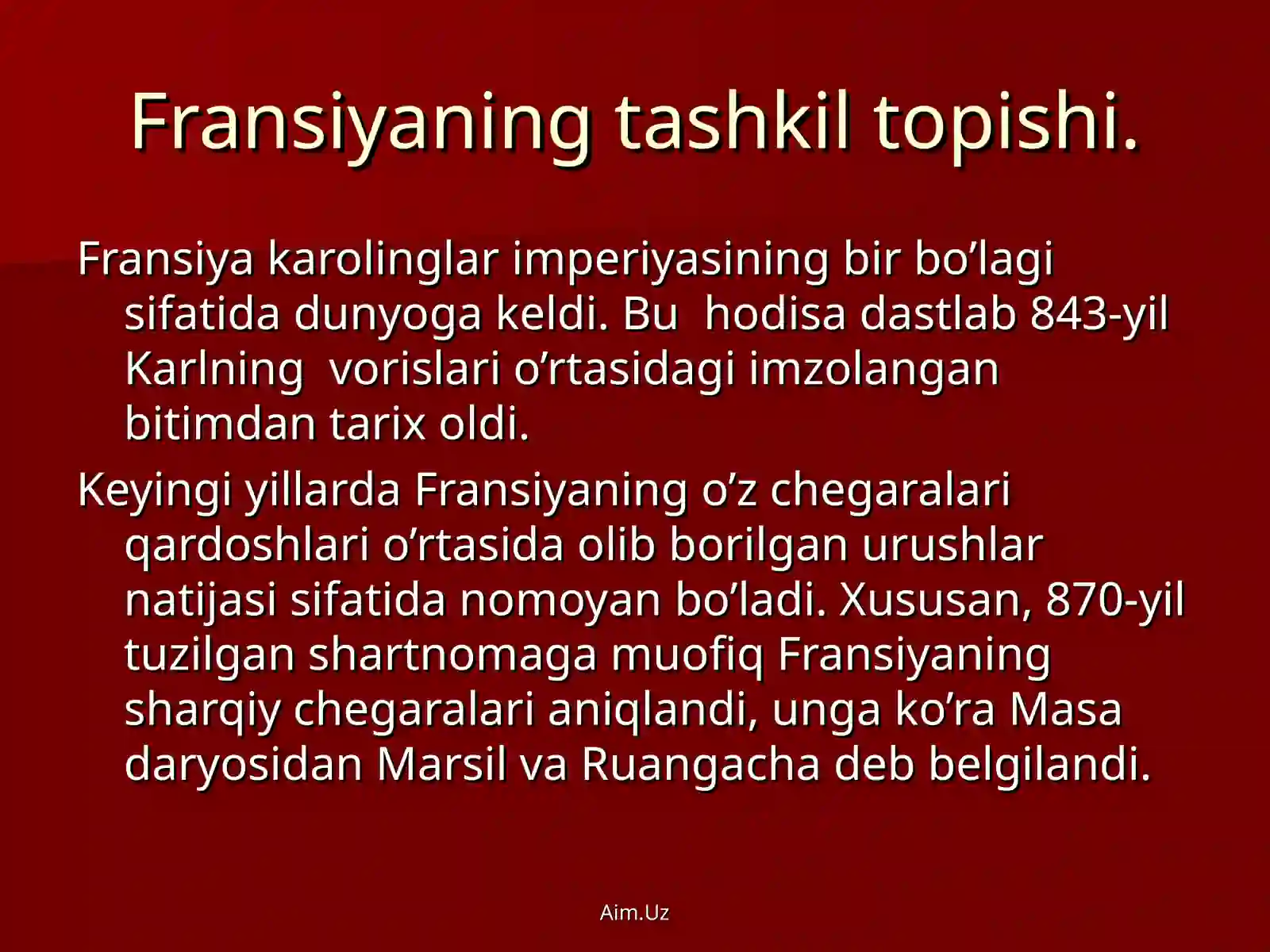 Fransiya IX-XI asrlarda 2