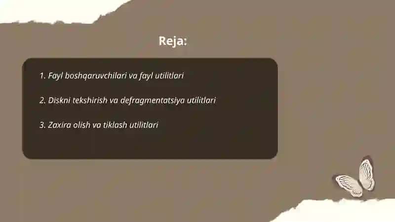 Fayl boshqaruvchilari va fayl utilitlari 2