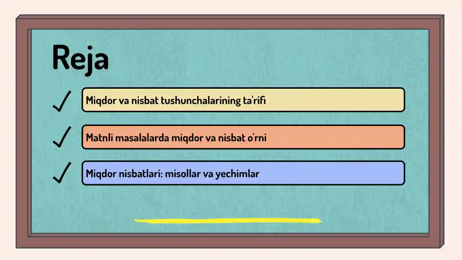 Miqdorning nisbatiga doir matnli masalalar 2