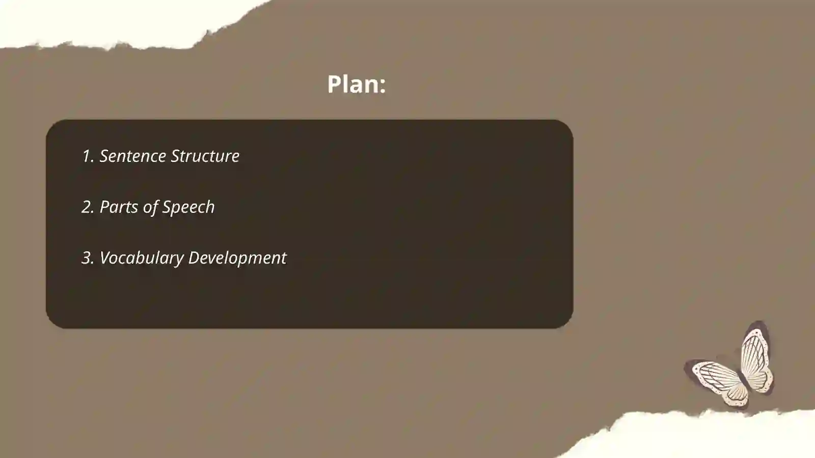Sentence Structure in English 2