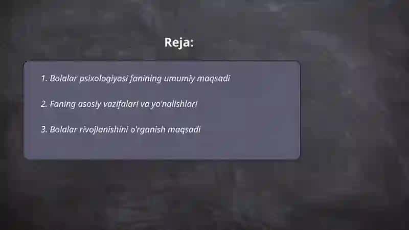 Bolalar Psixologiyasi 2