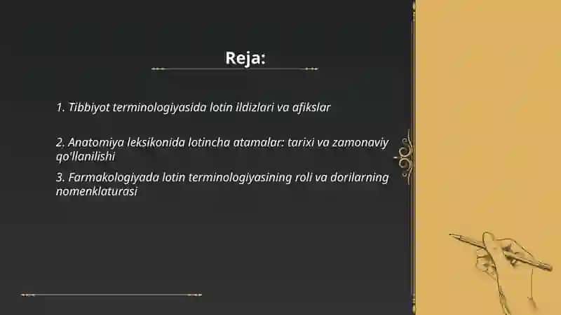 Zamonaviy tillarda lotinshunoslik (tibbiyot bn bogla)o 2