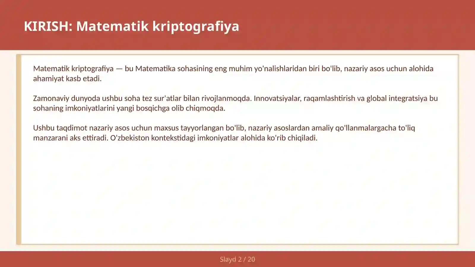 MATEMATIK KRIPTOGRAFIYA 2