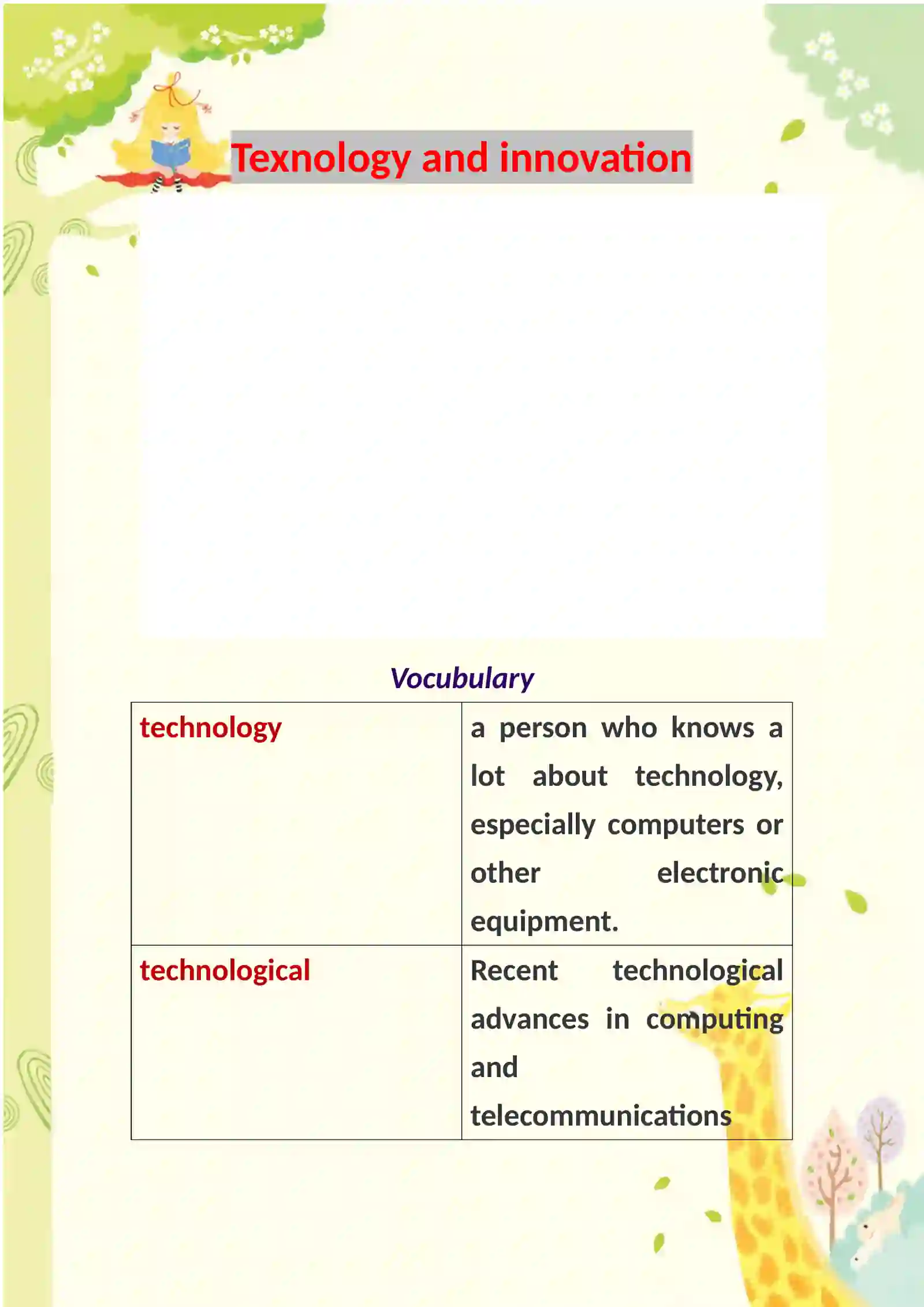 Technology Vocabulary Set 1: Technology 2