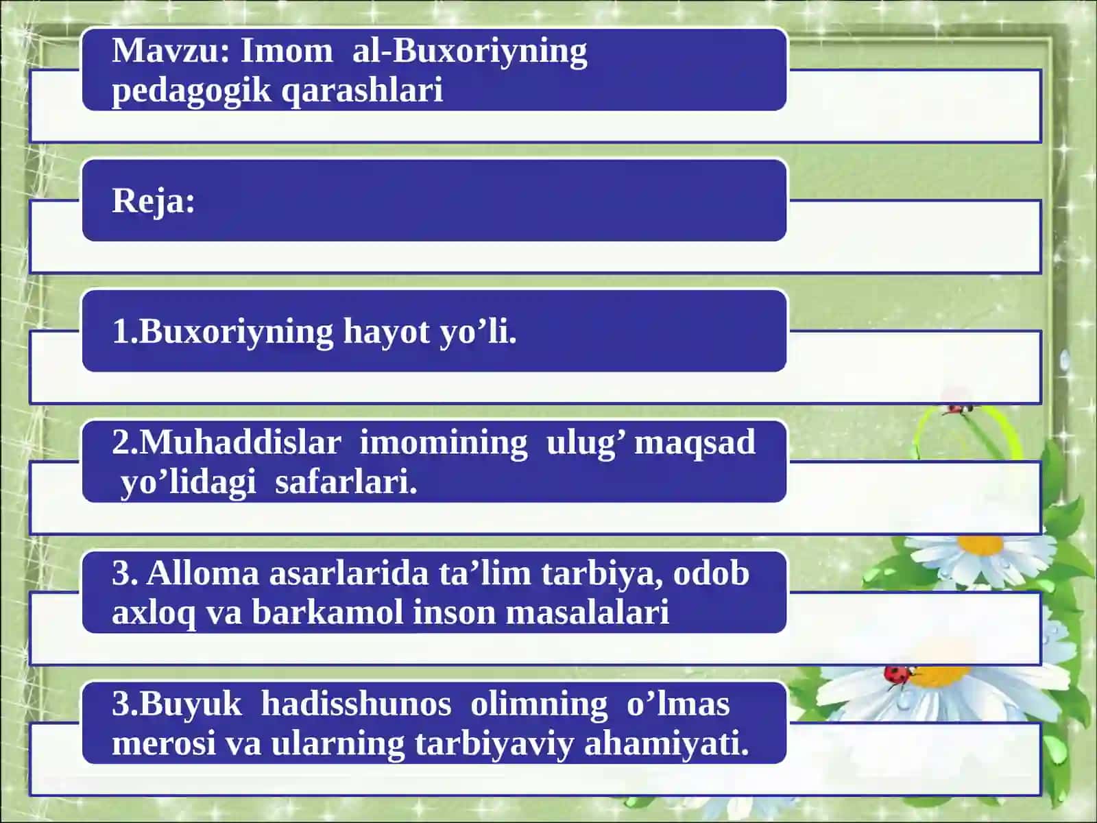 Imomal-Buxoriyning pedagogik qarashlari 2