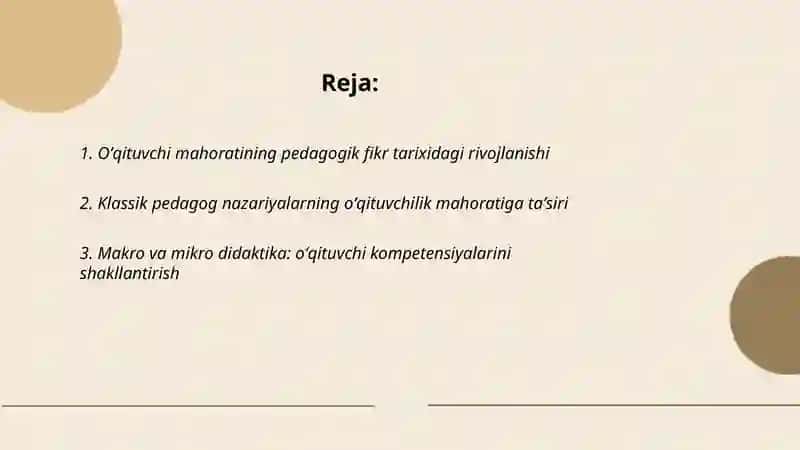 Pedagogik fikr tarixi va maktab amaliyotida oʻqituvchi mahorati masalalari 2