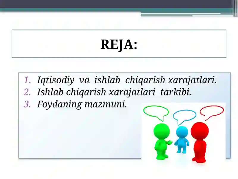 SARF-XARAJATLAR, FOYDA VA ZARAR 2