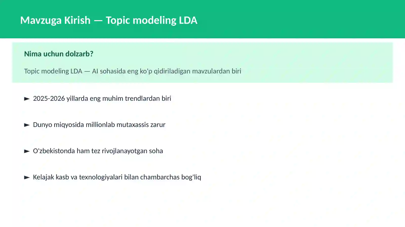 Topic modeling LDA 2