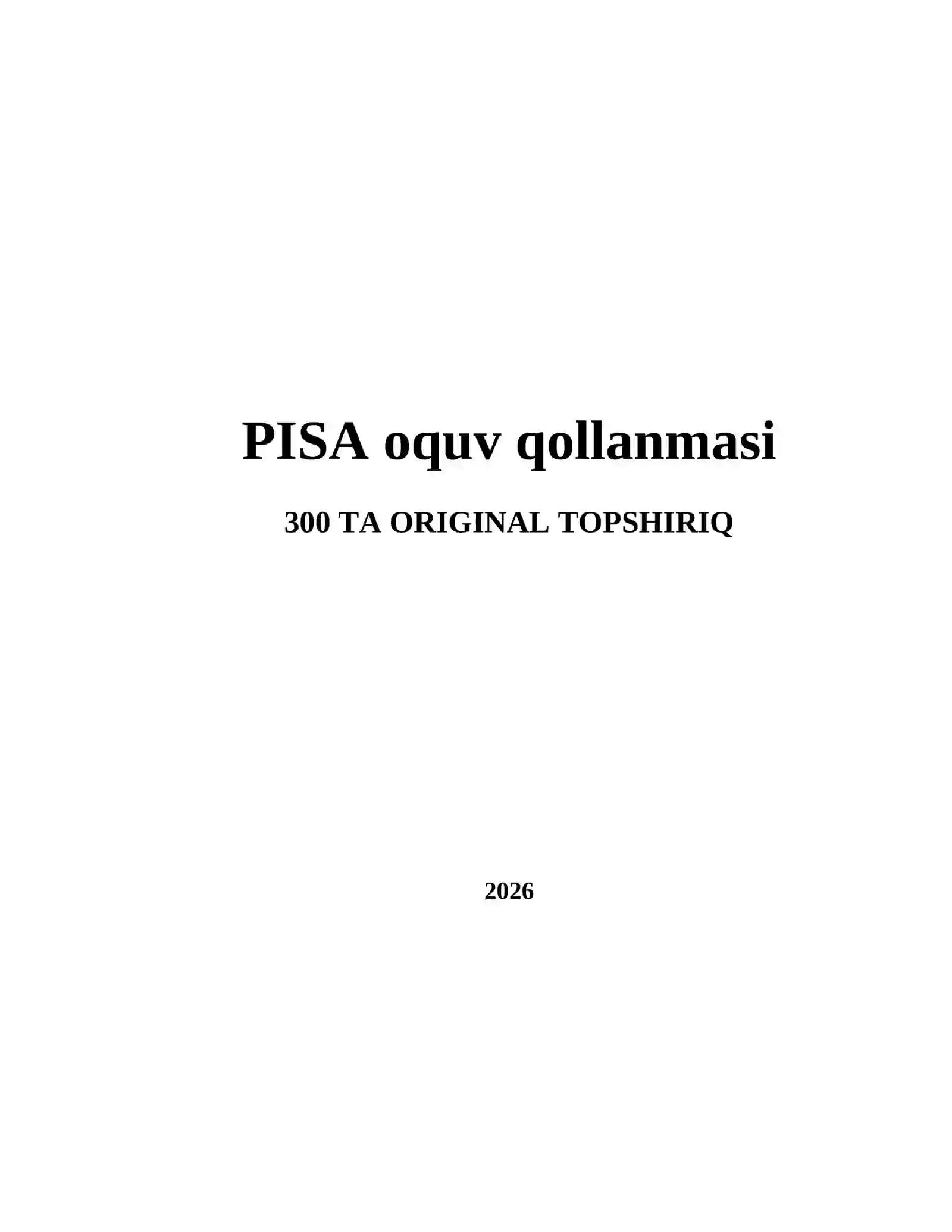 PISA oquv qollanmasi 2