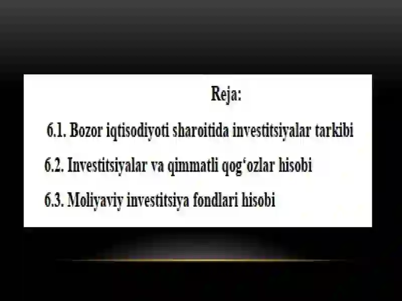 Qisqa muddatli investitsiyalar 2