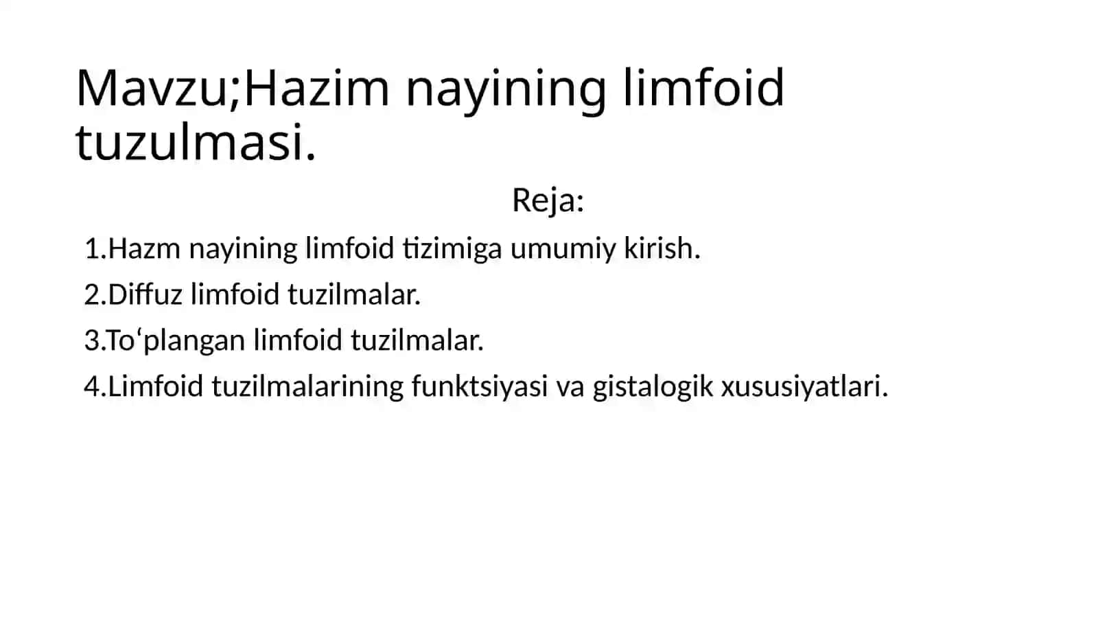 Hazim nayining limfoid tuzulmasi 2