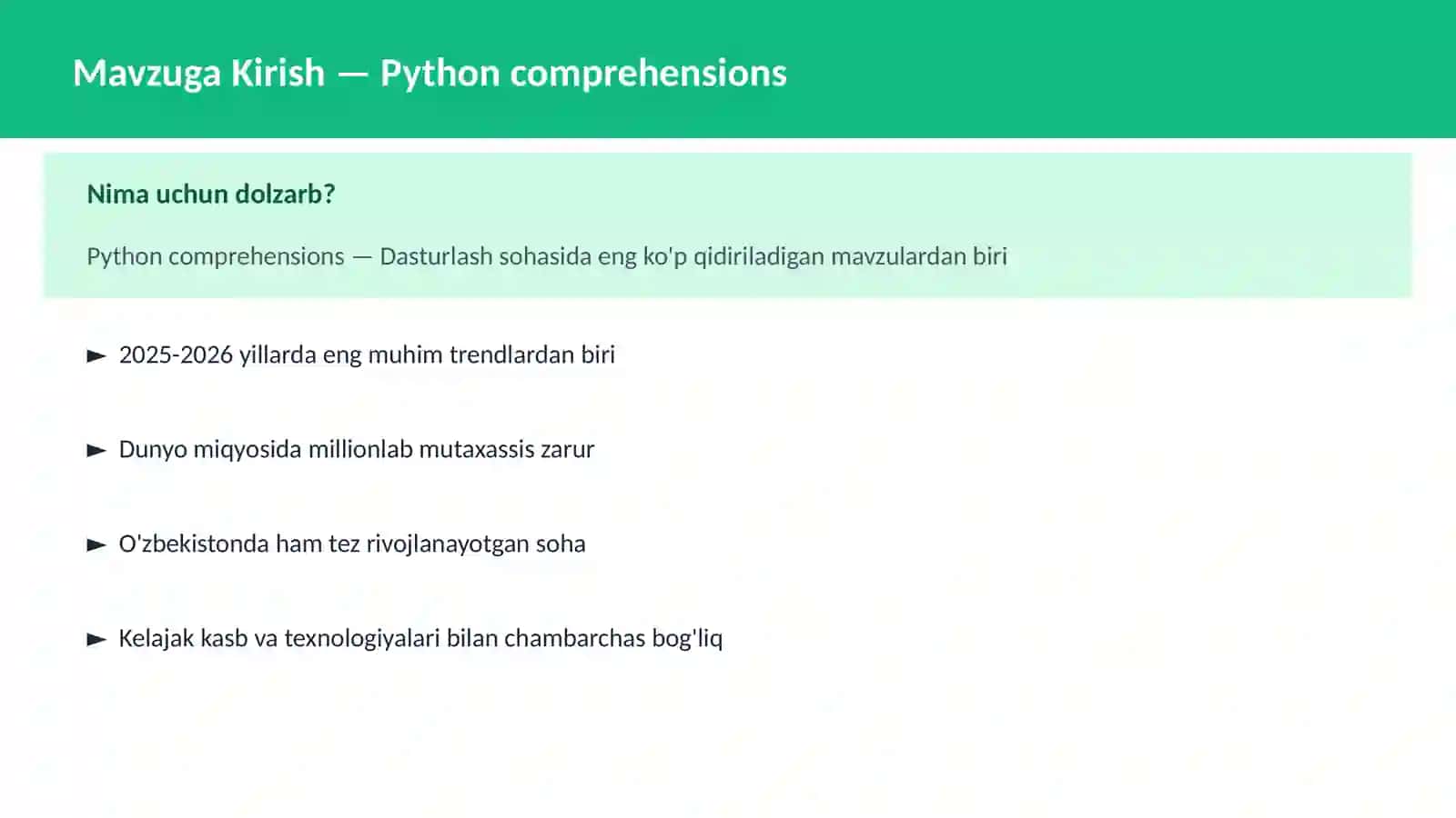 PYTHON DASTURLASH 2