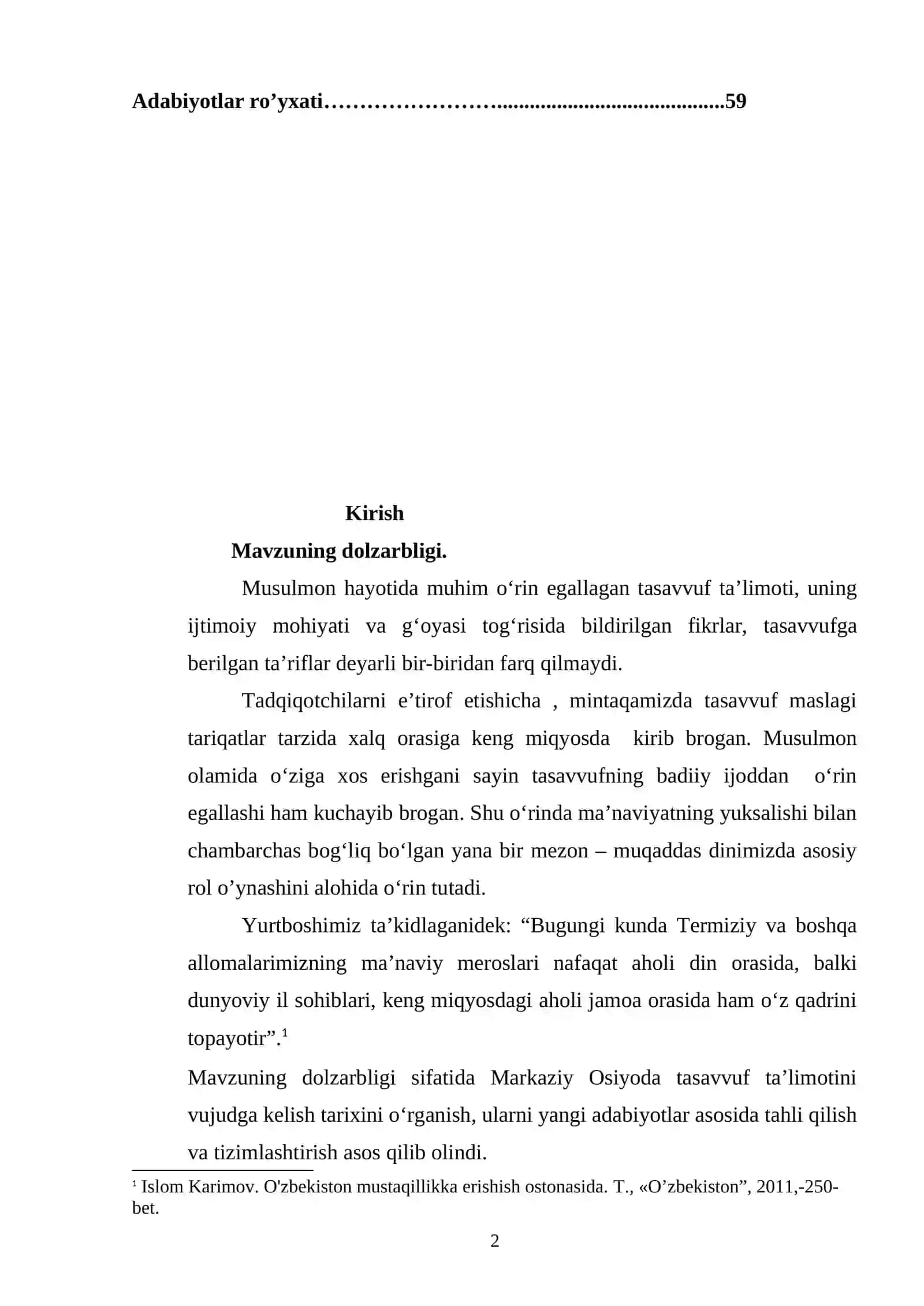 Markaziy Osiyoda tasavvuf ta’limotining vujudga kelish tarixidan 2