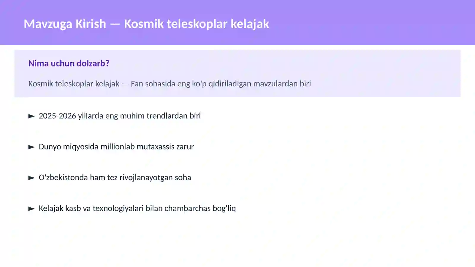 Kosmik teleskoplar kelajak 2