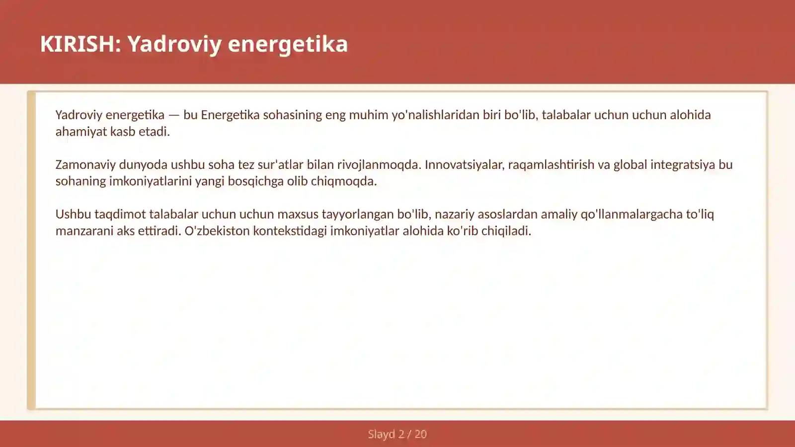 Yadroviy energetika 2