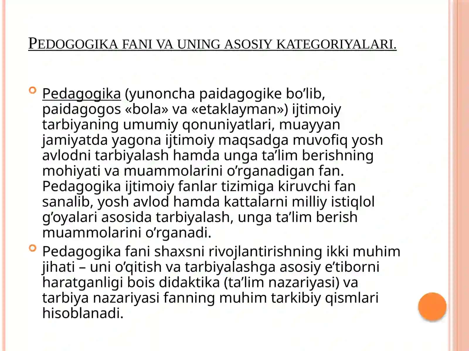 Pedogogika Shaxs Tarbiyasi va Rivojlanishi To’g’risidagi Fan.Ilmiy Pedogogik Tadqiqotlar Metodologiyasi va Metodlari 2