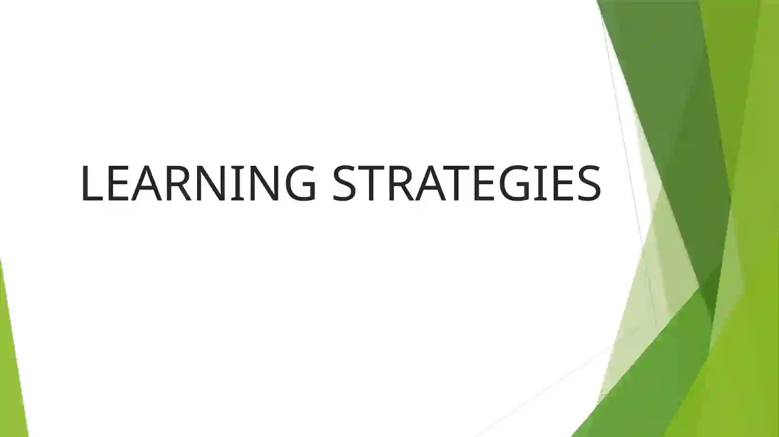 LEARNING STRATEGIES 2
