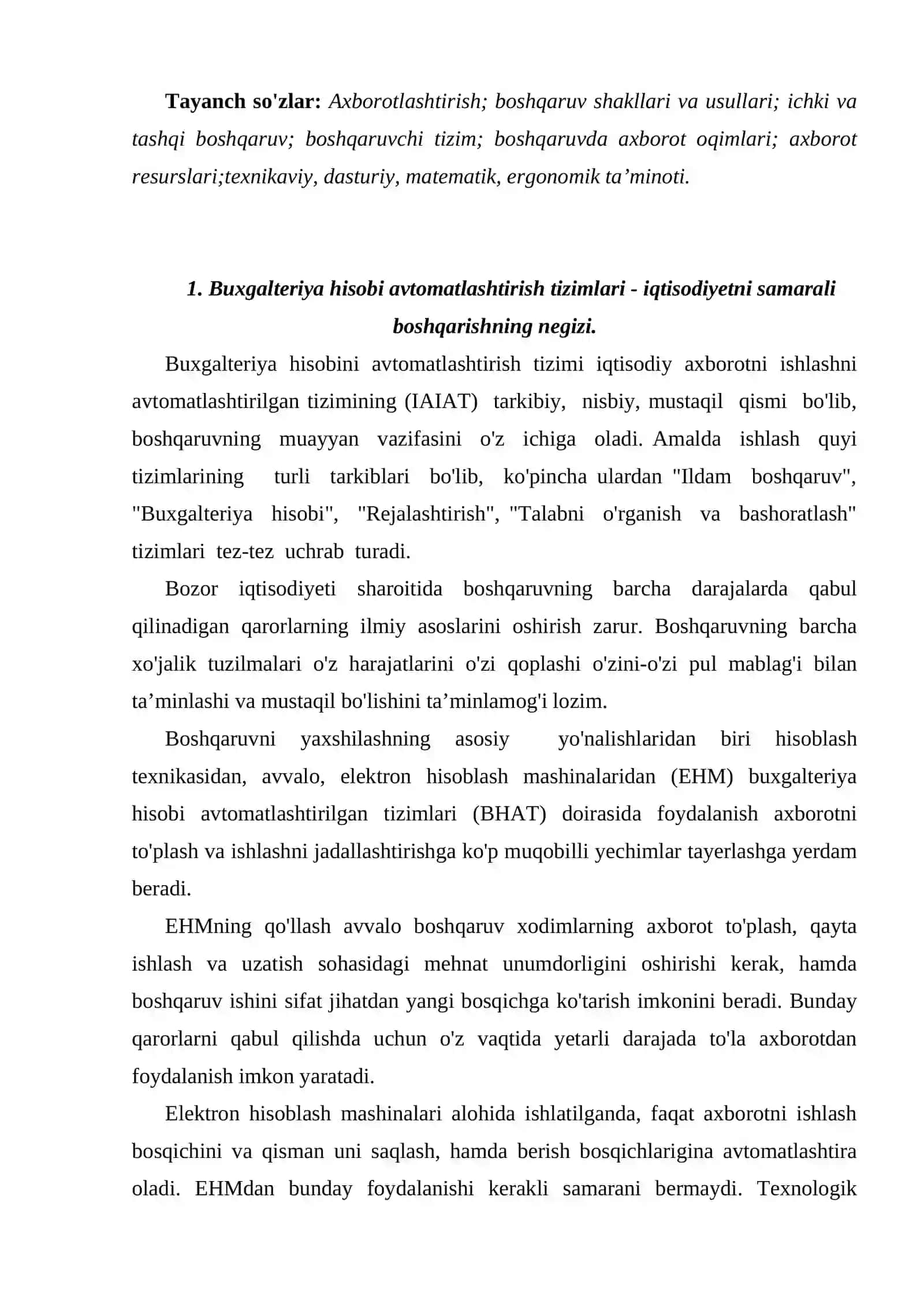 Buxgalteriya hisobini avtomatlashtirish tizimlarining nazariy asoslari 2