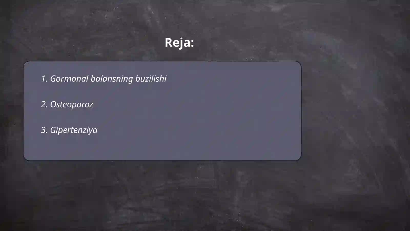 Gormonal balansning buzilishi 2