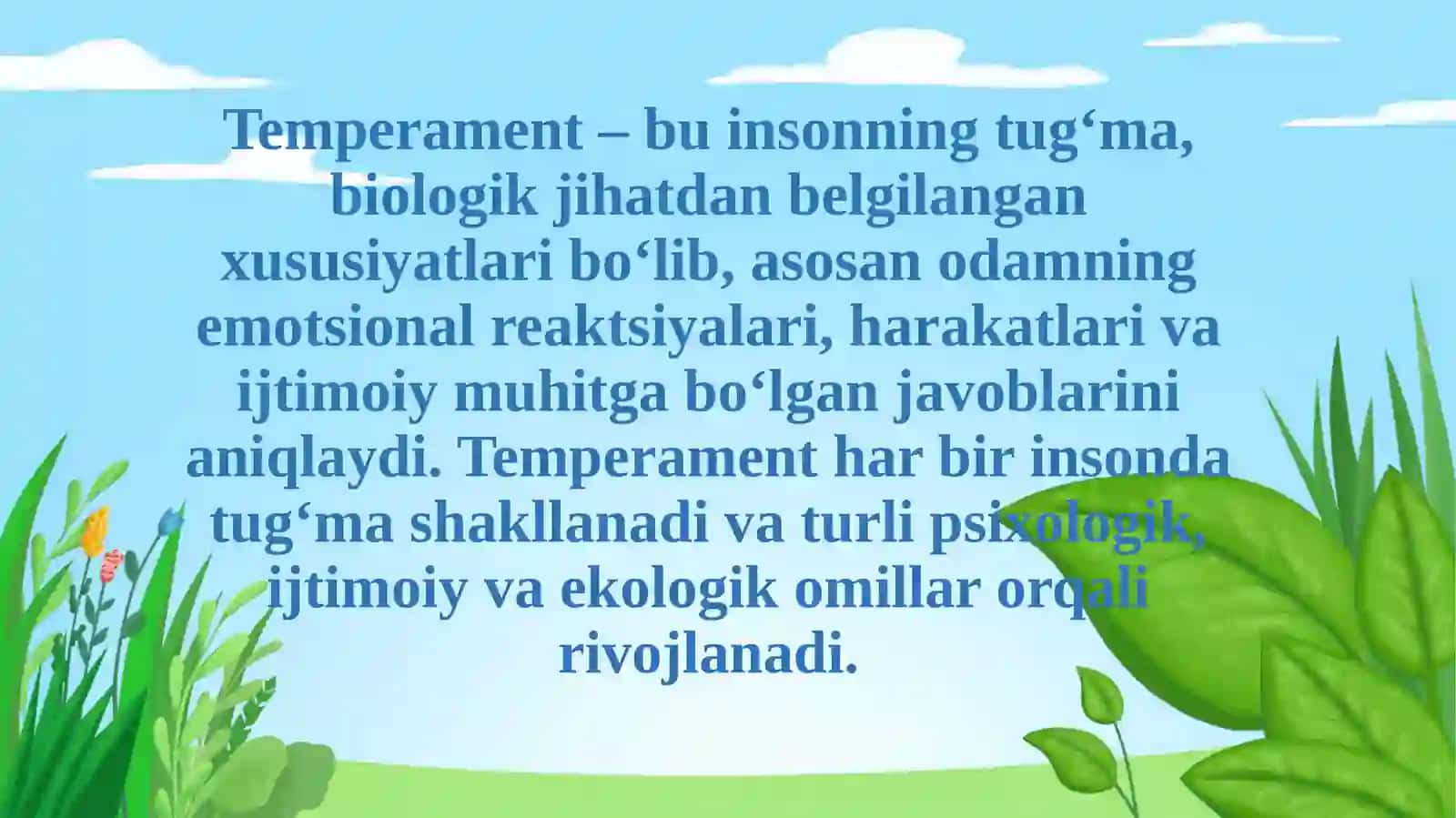 Temperamentning mutaxassis shakllanishi 2