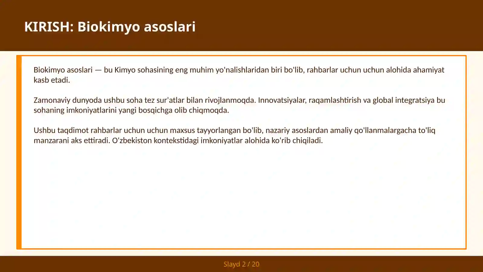 BIOKIMYO ASOSLARI 2